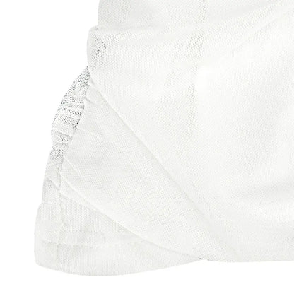 Flower-Tie Mini Dress - White