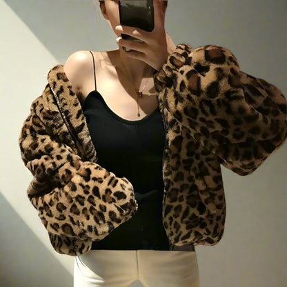 Fuzzy Leopard Luxe Jacket