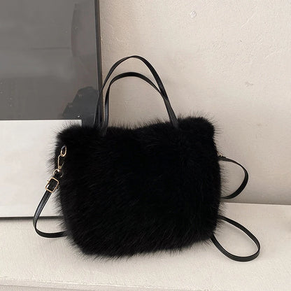 LuxeFur Bucket Tote