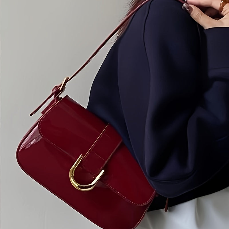 Burgundy Luxe Saddlebag