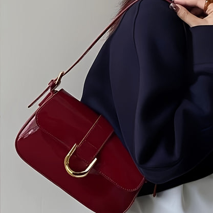 Burgundy Luxe Saddlebag