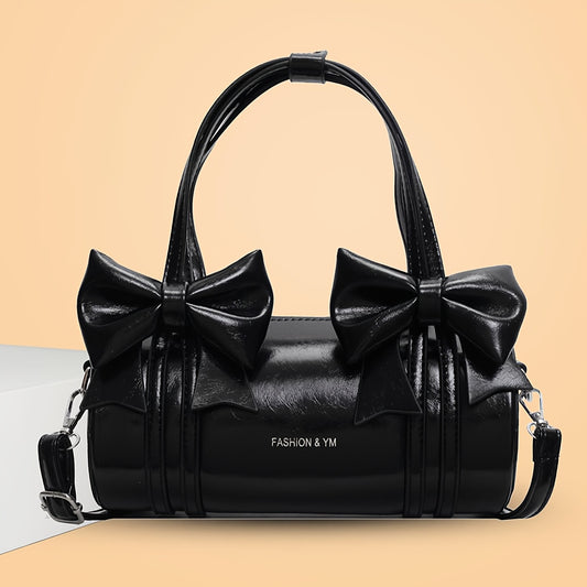 Luxe Bowtie Black Crossbody