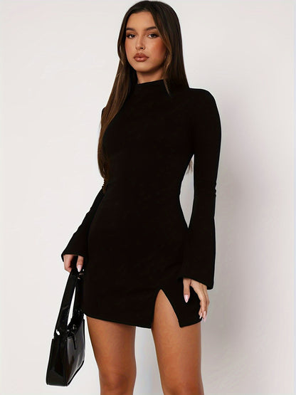 Velvet Whisper Bodycon Dress