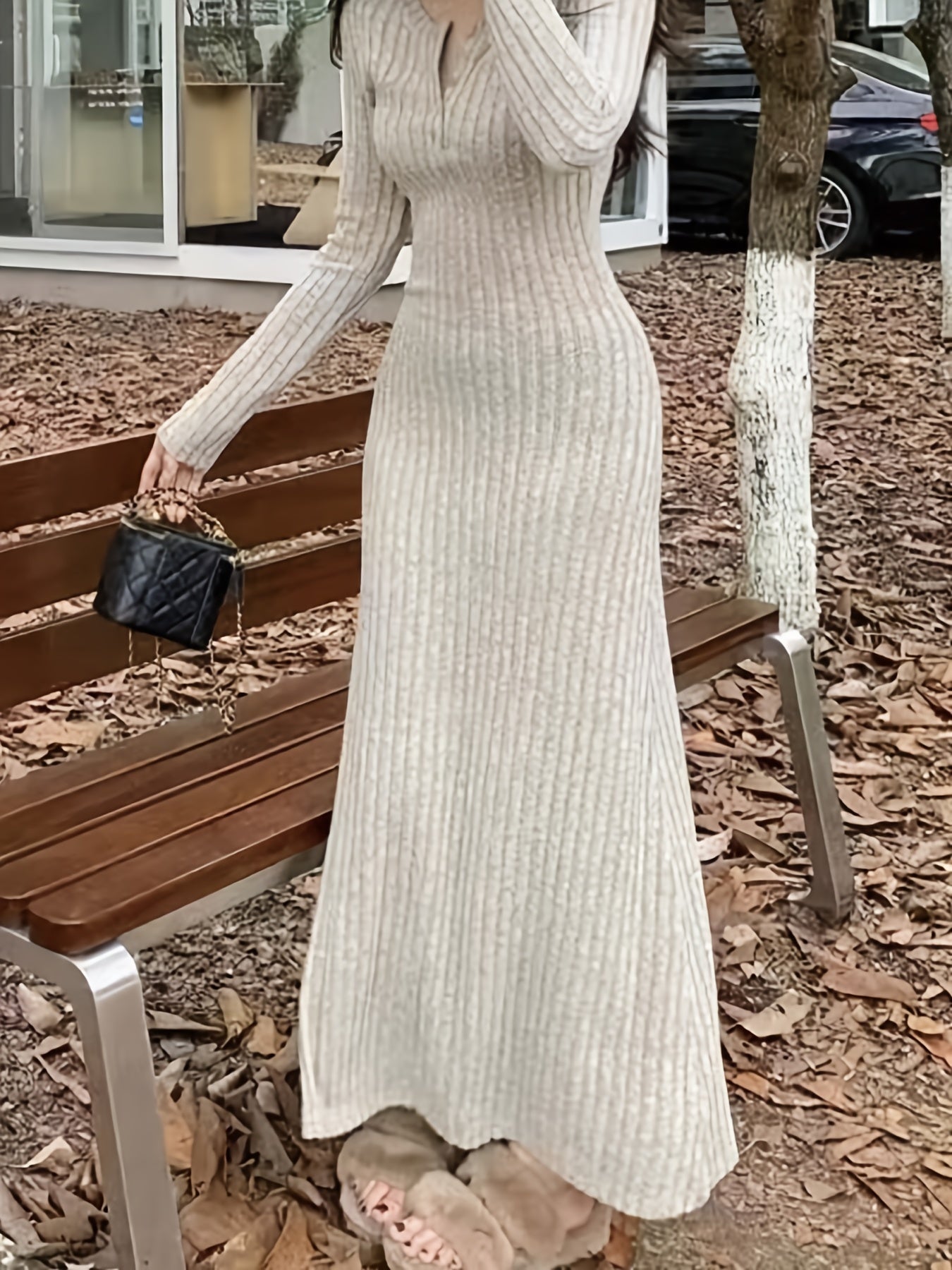 Effortless Elegance Ribbed Dress