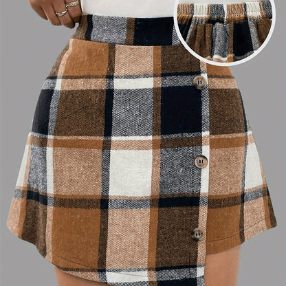 Classic Charm Plaid Skirt