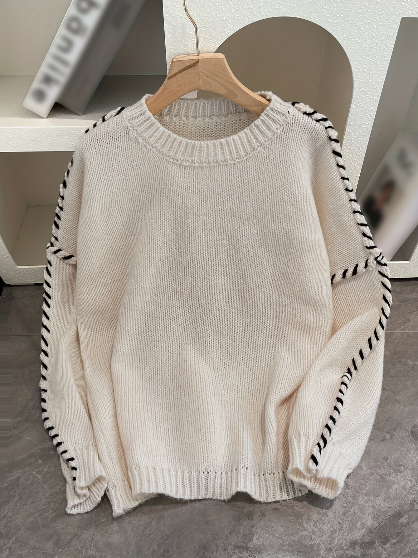 Vintage Vibe Oversized Knit Sweater